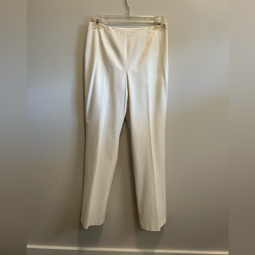 Aphrodite by Dana Buchman Classic Cream Fully Lined Straight Leg Dress Pants 4